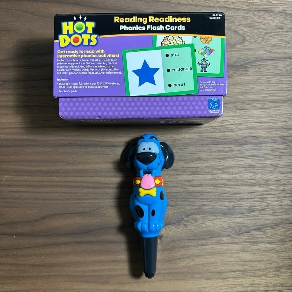 Hot Dots Phonics Flash Cards Reading Readiness & Pen Learning Made Fun GUC K+